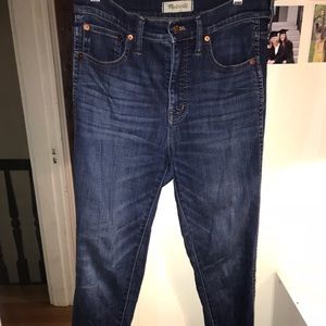 Madewell 10 inch high wasted skinny jeans